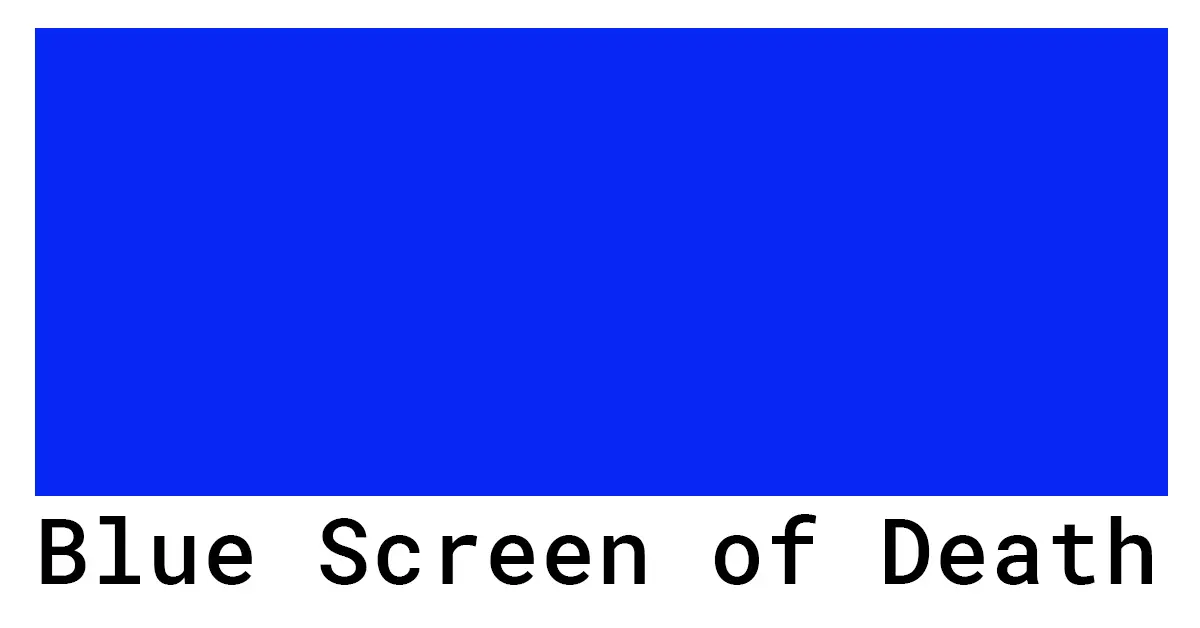 Blue screen of death color swatch