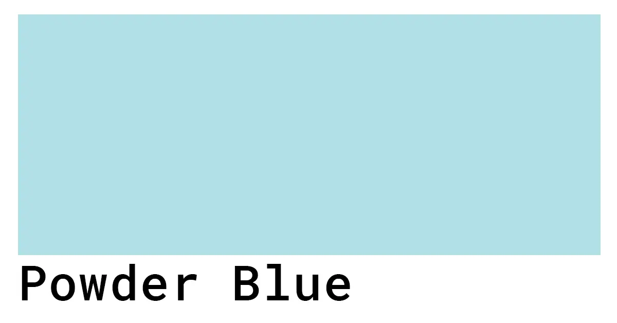 Powder Blue Color Codes - The Hex, RGB and CMYK Values That You Need
