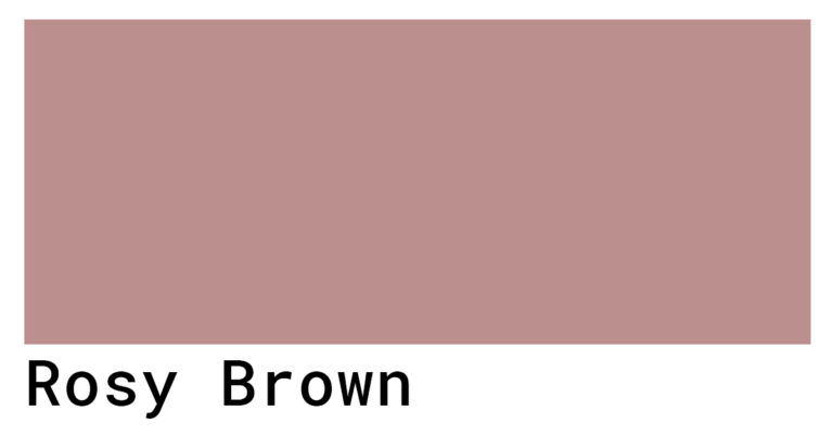 Rosy Brown Color Codes - The Hex, RGB and CMYK Values That You Need