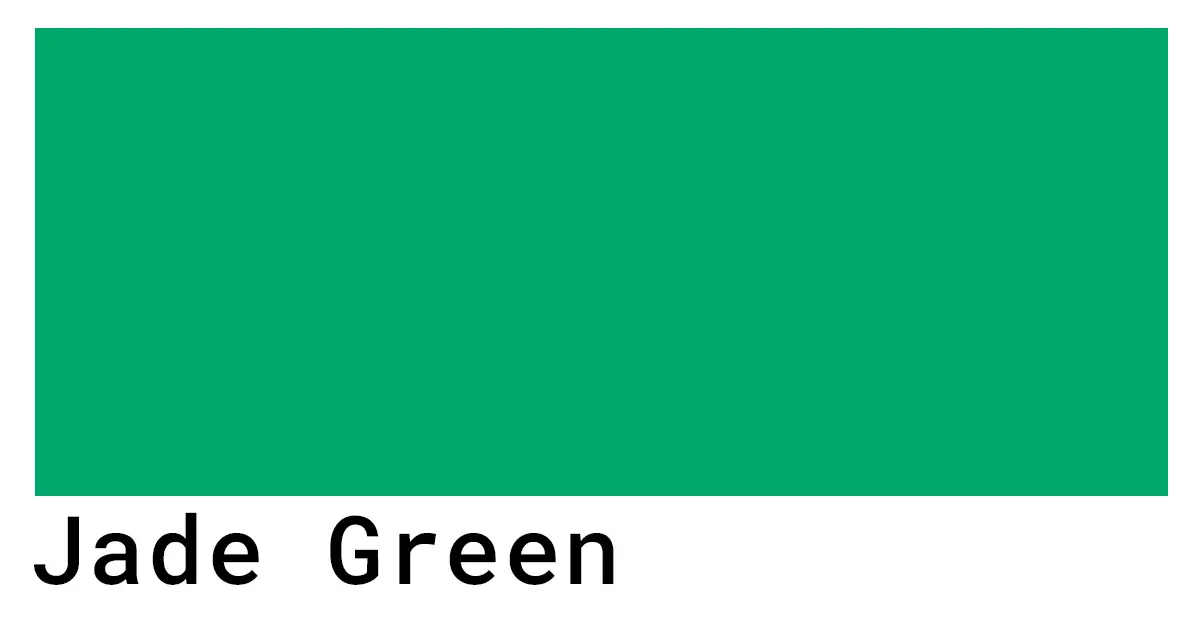 Jade Green Color Codes - The Hex, RGB and CMYK Values That You Need