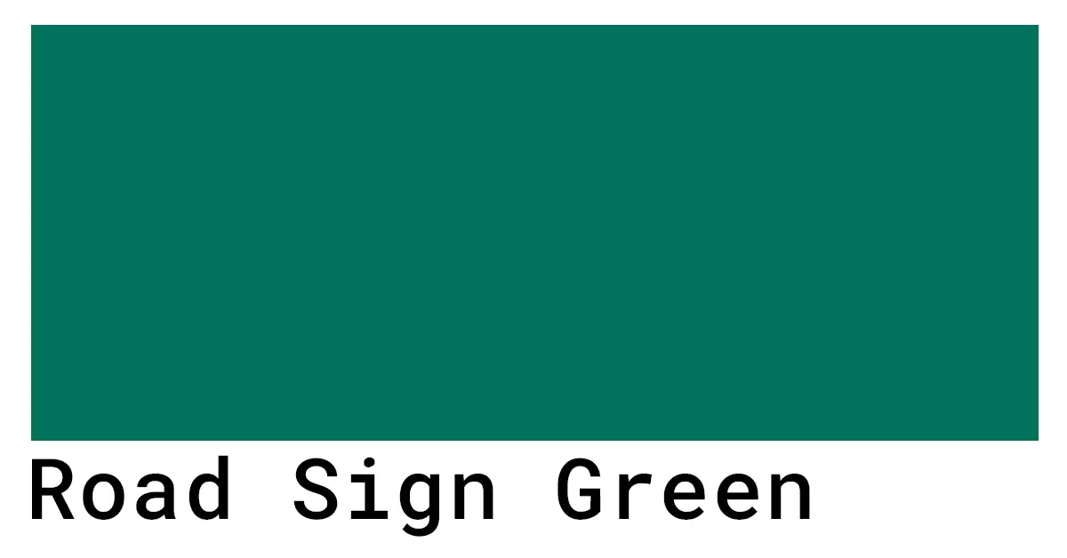 road sign green