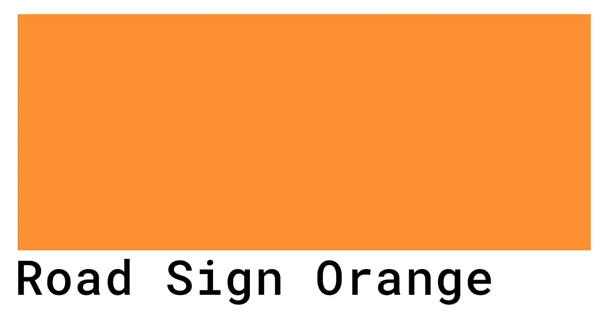 road sign orange