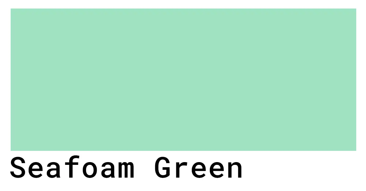 Seafoam Green Color Codes - The Hex, RGB and CMYK Values That You Need